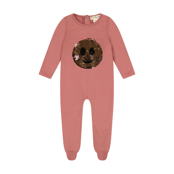 SEQUIN Footie - MAUVE