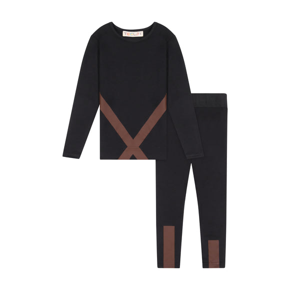 Criss Cross Loungeware Set - caramel/black - RUNS SMALL SIZE UP - FINAL SALE