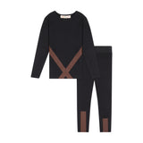 Criss Cross Loungeware Set - caramel/black - RUNS SMALL SIZE UP - FINAL SALE