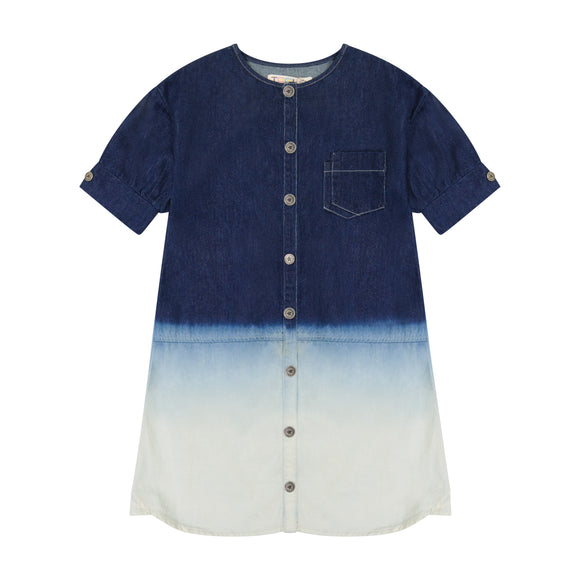 DENIM ombre loose shirt dress