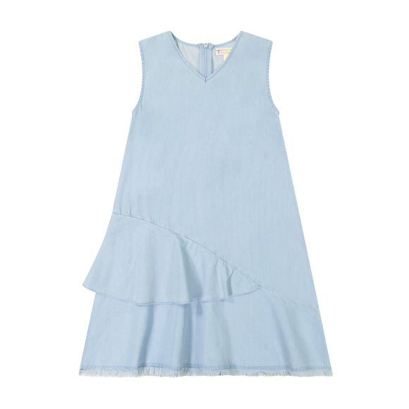 DENIM ruffle jumper - light denim