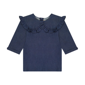 DENIM collar shirt - dark denim