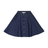 DENIM panel button skirt - dark denim