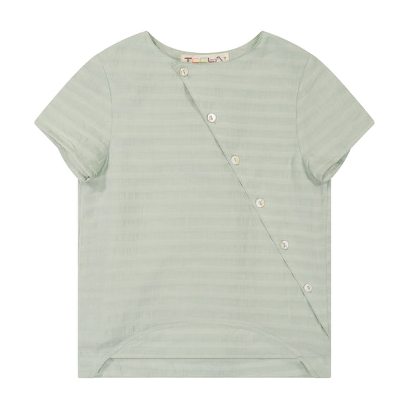 Boy's Curved Shirt - seaglass -  runs very very small size up 1-2 sizes