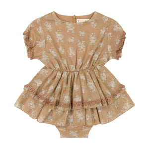 Baby Ruffle Romper - vintage floral - FINAL SALE