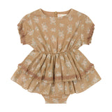 Baby Ruffle Romper - vintage floral - FINAL SALE