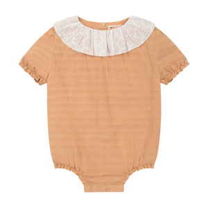 Baby Collar Romper - sand
