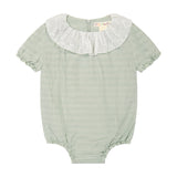Baby Collar Romper - silt green