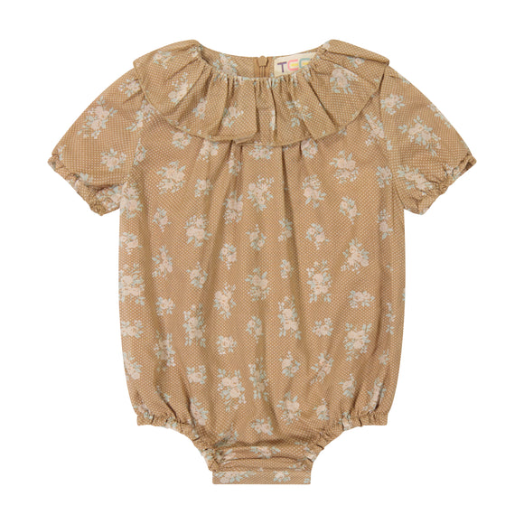 Baby Collar Romper - vintage floral