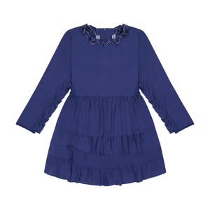 Layered Ruffle Dress - Midnight - FINAL SALE