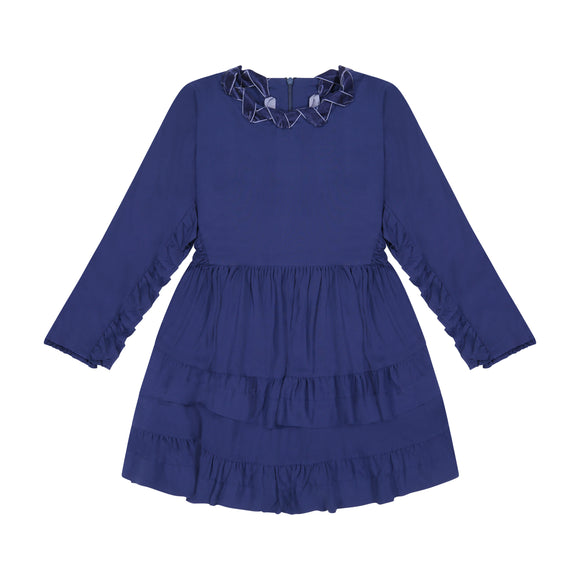 Layered Ruffle Dress - Midnight - FINAL SALE