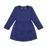 Layered Ruffle Dress - Midnight - FINAL SALE