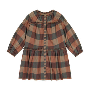 PLAID tiered dress