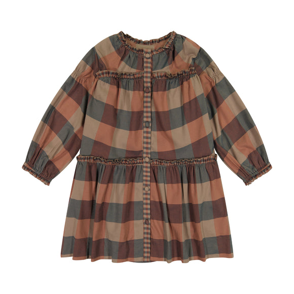 PLAID tiered dress