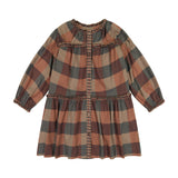 PLAID tiered dress