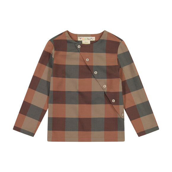 PLAID wrap shirt