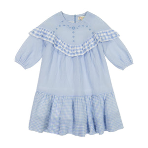 Swing Dress - BLUE GINGHAM