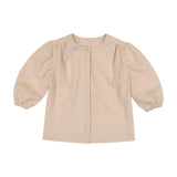 Girl's Gathered Top - CREAM