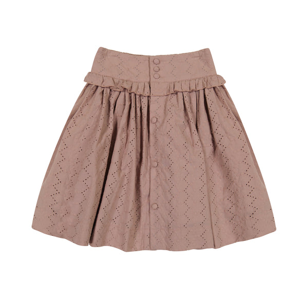 Reverse Ruffle Skirt - MOCHA