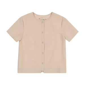 Boy's Gathered Shirt - CREAM