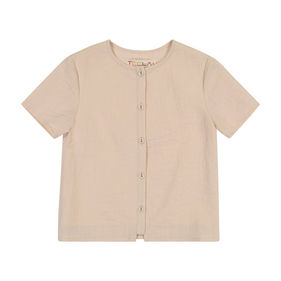 Boy's Gathered Shirt - CREAM