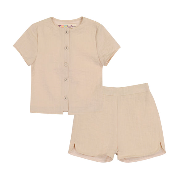 Baby Gathered Set - CREAM