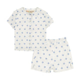 Baby Gathered Set - WHITE DOT