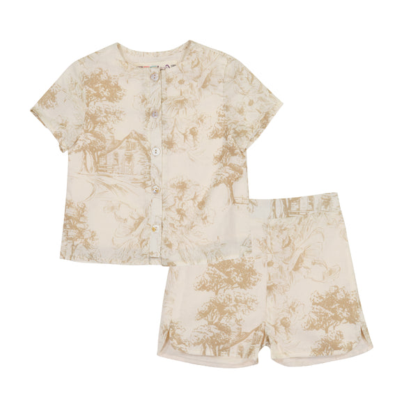 Baby Gathered Set - CREAM