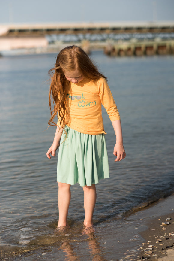 Bookworm Tshirt - ocean blue