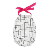 Teela Baby Girls' Black and White Geometric Romper