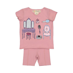 Teela Baby Girls' Dress Up Print Set