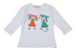 Teela Blue/Persim Stick Figure T-shirt