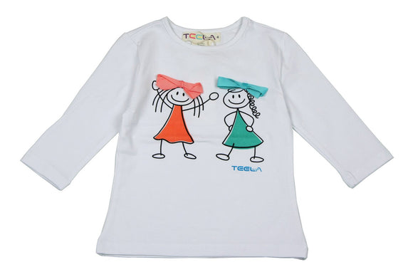 Teela Blue/Persim Stick Figure T-shirt