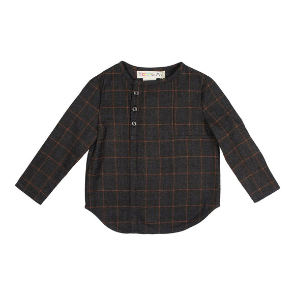 Teela Boys' DON Windowpane Shirt