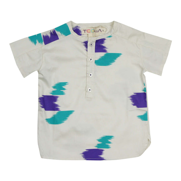 Teela Boys' Pearl Paint Half Print Top