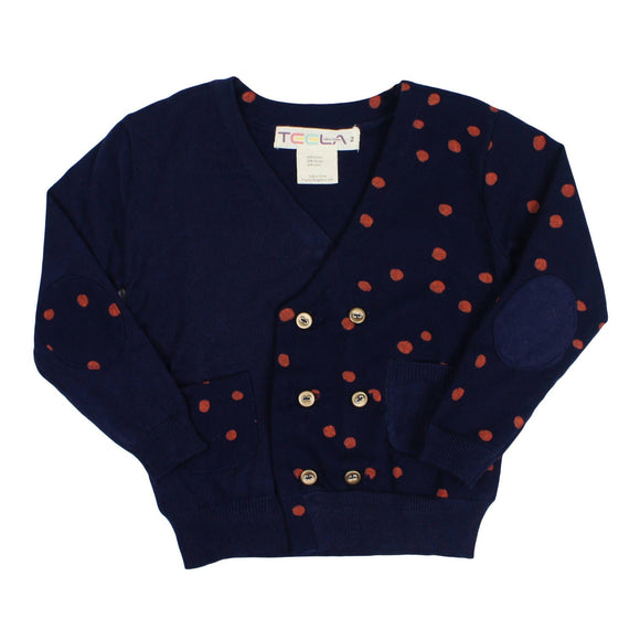 Teela Boys' Polka Dot Pocket Cardigan