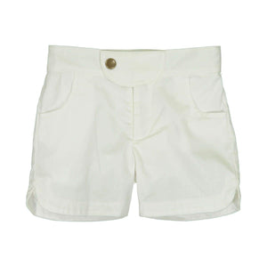 Teela Boys' White Solid Shorts