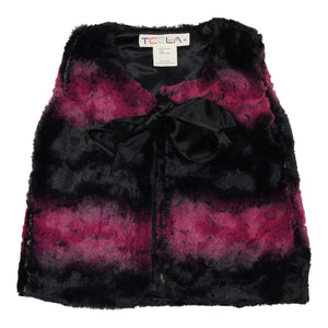 Teela Burgundy Fur Vest - Young Timers Boutique
