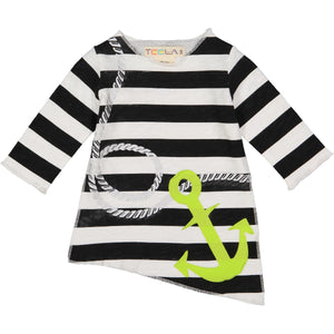 Teela Girls' Angled Anchor Tee