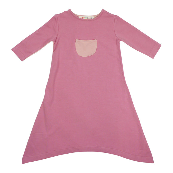 Teela Girls' Blush Pocket Tail Dress