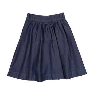 Teela Girls' Dark Denim Circle Skirt