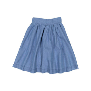 Teela Girls' Light Denim Circle Skirt