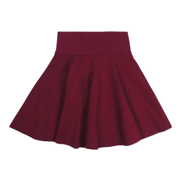 Teela Girls' Merlot Circle Ponte Skirt