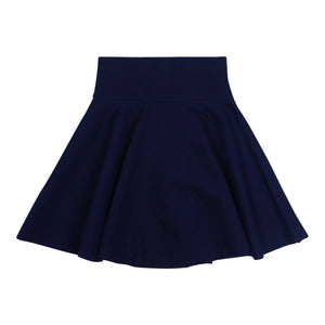 Teela Girls' Navy Circle Ponte Skirt