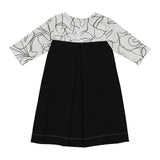 Teela Girls' RIA Shift Squiggle Black and White Dress