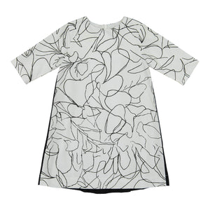 Teela Girls' RIA Shift Squiggle Black and White Dress
