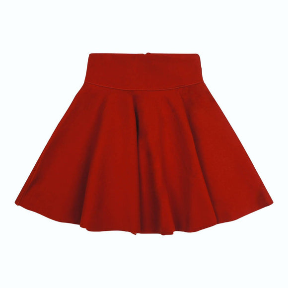 Teela Girls' Rust Circle Ponte Skirt