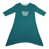 Teela Girls' Teal Pocket Tail Dress