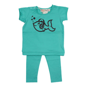 Teela Unisex Baby' Fish Legging Set