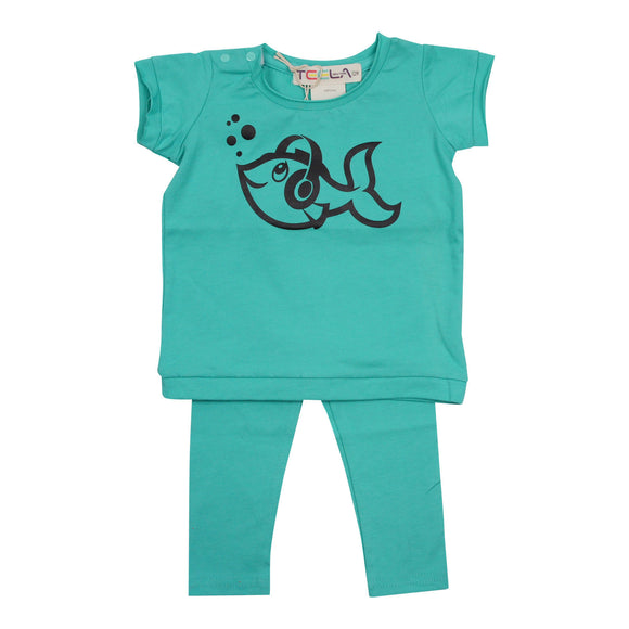 Teela Unisex Baby' Fish Legging Set